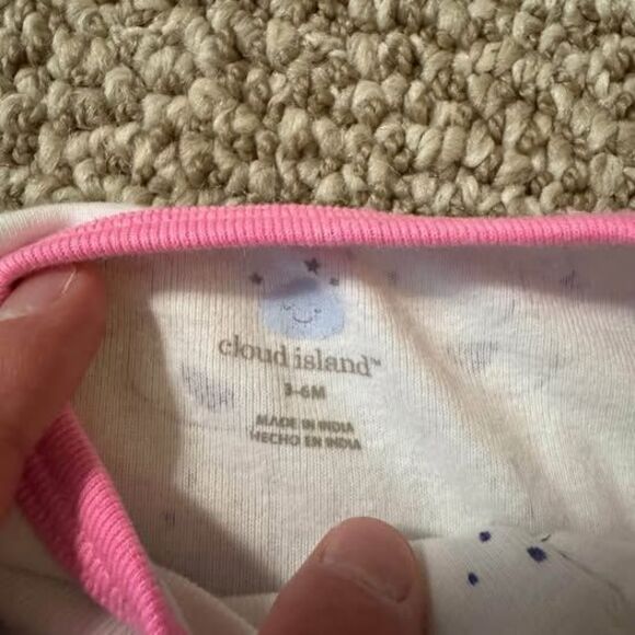 Bundle of 3 Cloud Island Infant Full Zip Sleepers 3-6 Month - Picture 4 of 4